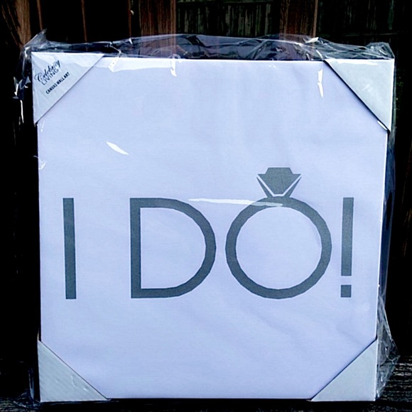 “I DO” CANVAS WALL ART NWT - Picture 2 of 7